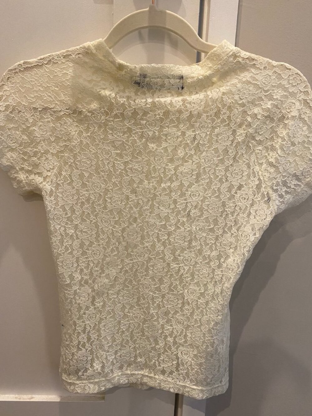 REVOLVE / EB DENIM LACE SHEER TSHIRT - Picture 3 of 3